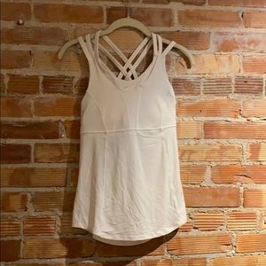lululemon white work out top